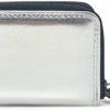 Juicy Couture Women's Medium Double Zip Around Wallet (String of Pearls Velour Liquorice/Silver) medium