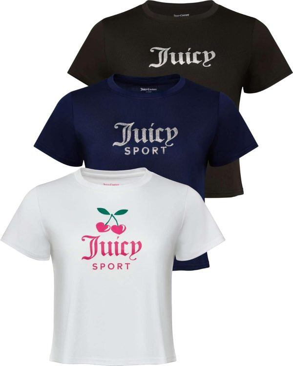 Juicy Couture Women's Cap Sleeve Crop Top Shirts – Athletic Workout, Gym, Yoga & Everyday Activewear (Plus) capital one travel