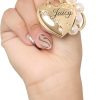 Juicy Couture Cute Key Chains for Women, Gold-Tone Logo Keychain with Clear Crystals, Juicy Gifts juicy juice
