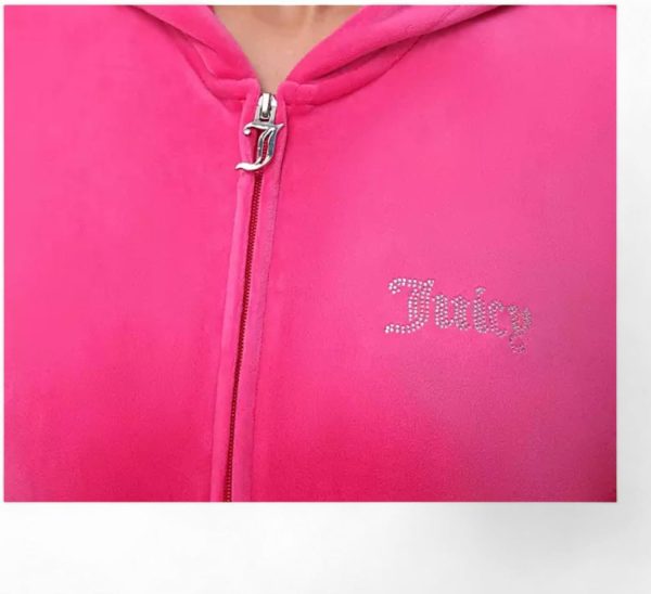 Juicy Couture Women's Bling Velour Hoodie-4