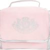 Juicy Couture Pink Makeup Bag Cosmetics Organizer Travel Essentials Hanging Hook Silver Terroir Dog Rhinestone Crown Velour baggy jeans