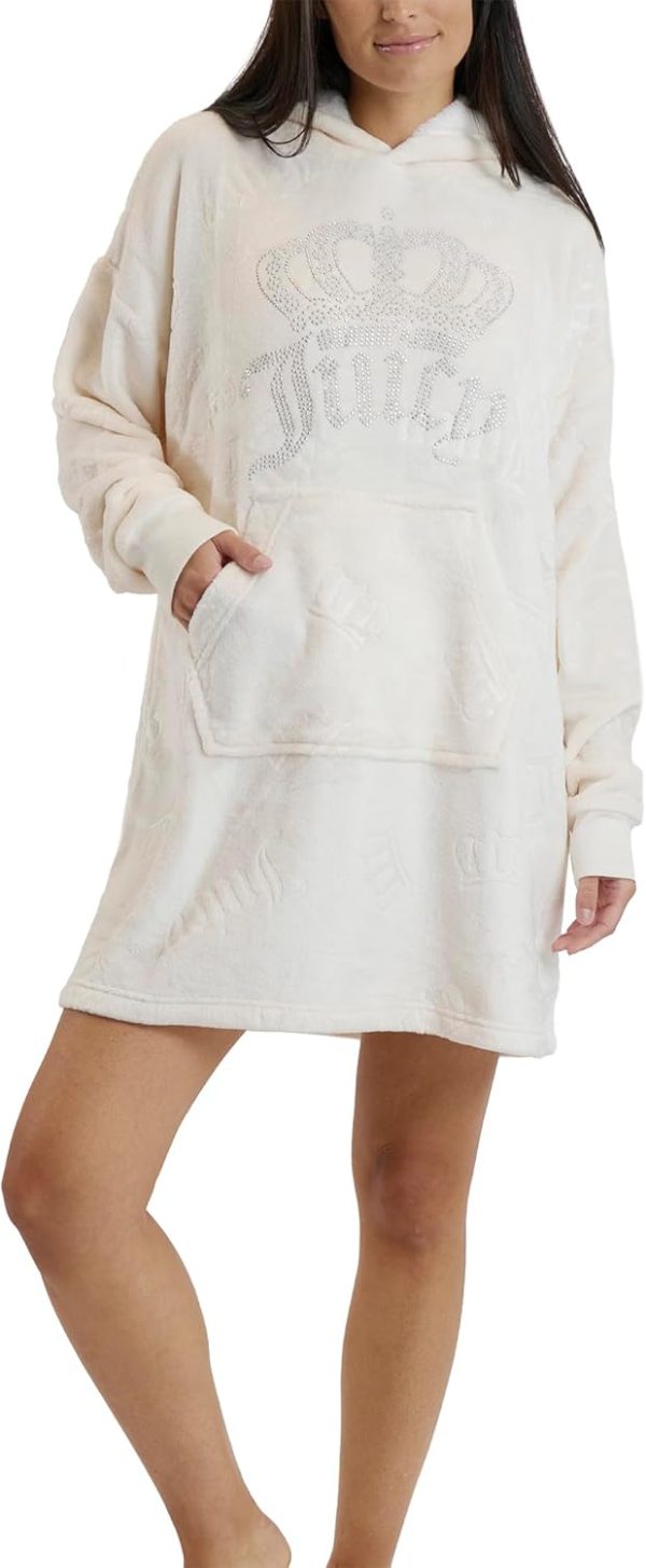 Juicy Couture Women's Wearable Blanket Lounger, Luxe Plush Oversized Cozy Blanket Hoodie for Women juicy couture bag