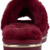 Juicy Couture Women's Faux Fur Slide Sandal Slippers, Open Toe, Comfortable Indoor Outdoor House Shoes-3