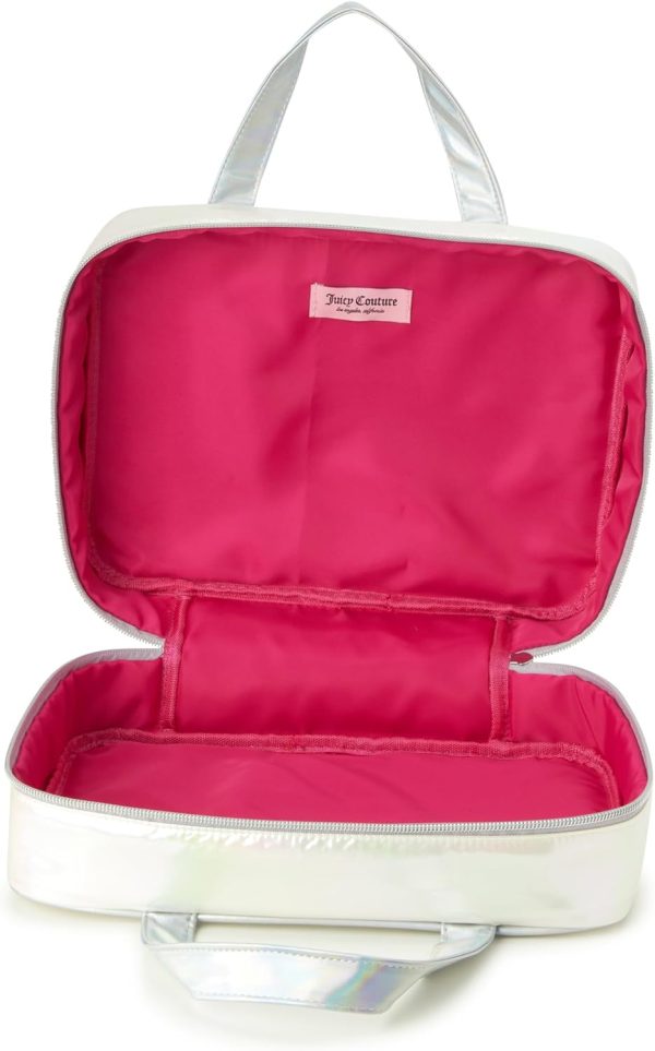 Juicy Couture Iridescent Makeup Bag Cosmetics Organizer Travel Essentials Weekender Iridescent-4