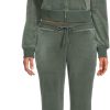 Juicy Couture Womens Rib Waist Velour Pants with Drawcord-4