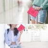 Passport and Vaccine Card Holder Combo, with Slot, Wallet, Cover, Case, for Women Men(AD-Rose Red)-4