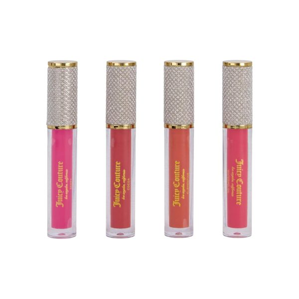 Juicy Couture 4 Pack Luxurious Lip Gloss Set – Berry, Cocoa, Clementine, & Watermelon juicy seafood and bar