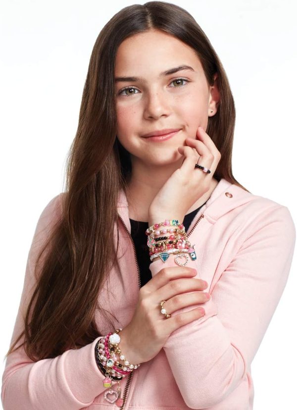 Make It Real - Juicy Couture Pink and Precious Bracelets - DIY Charm Bracelet Kit with Beads for Tween Jewelry Making - Jewelry Making Kit for Girls-4