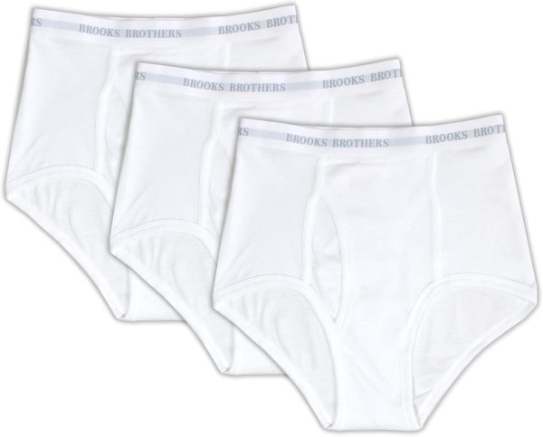 Brooks Brothers Men's Regular Fit Combed Cotton Stretch Briefs Underwear 3 Pack, regular expression