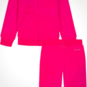 Juicy Couture baby-girls 2 Pc Velour Pant Set