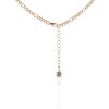 Juicy Couture Necklace for Women Gothic Logo Pendant, 18"+2" Gold-Tone Juicy Necklace with Clear Crystals-4