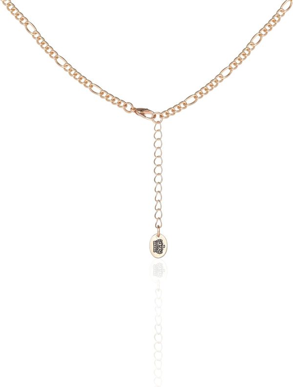 Juicy Couture Necklace for Women Gothic Logo Pendant, 18"+2" Gold-Tone Juicy Necklace with Clear Crystals-4