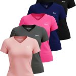 Juicy Couture Women's Short Sleeve V-Neck Athletic T-Shirts – Workout, Fitness, Yoga, Pilates, Gym Activewear (Plus)-0