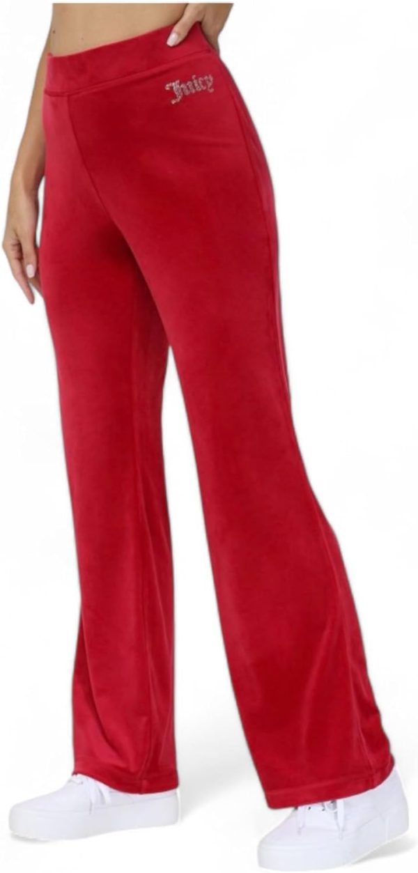 Juicy Couture Women's Bling Velour Track Pants-1