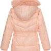 Juicy Couture Girls Coat, Faux Fur Hooded Winter Jacket, Warm Padded Parka Hoodie, Kids Heavyweight Winter Coat girls band cry