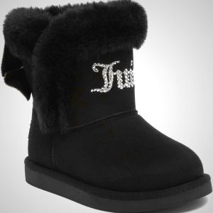 Juicy Couture Girls Winter Boots Warm Insulated Fashion Booties Mid Calf Outdoor Snow Boot for Toddler/Little Kid/Big Kid