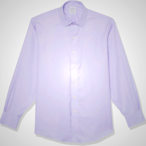 Brooks Brothers Mens Non-Iron Stretch Twill Solid Ainsley Spread Collar Dress Shirt