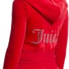 Juicy Couture womens Solid Classic Juicy Hoodie With Back Bling juicy made