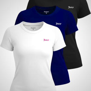 Juicy Couture Women's Short Sleeve Athletic T-Shirts – Workout Tops for Fitness, Yoga, Pilates, Gym & Activewear (Plus)