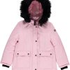 Juicy Couture Girls Coat, Faux Fur Hooded Winter Jacket, Warm Padded Parka Hoodie, Kids Heavyweight Winter Coat-1