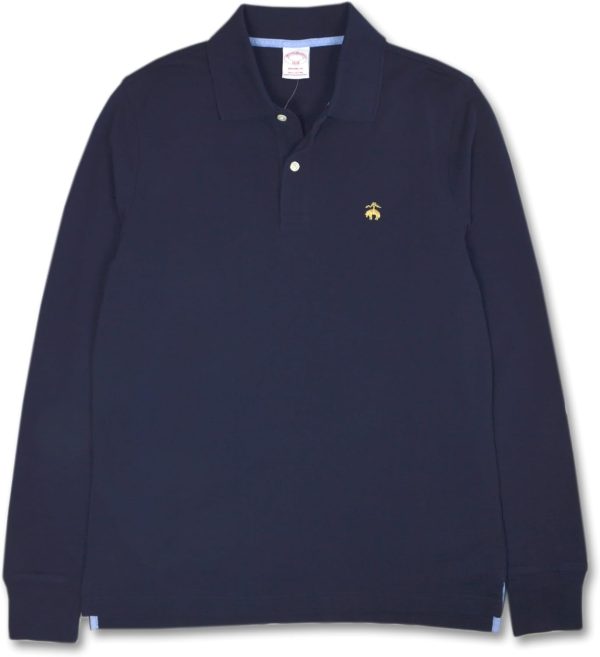 Brooks Brothers Mens Original Fit All Mesh Cotton Long Sleeve Polo Shirt, fitness near me
