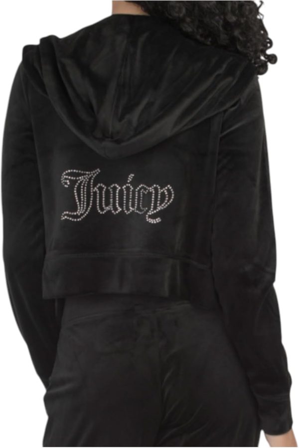 Juicy Couture Women's Hallow Bling Velour Hoodie-1