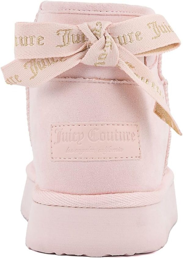 Juicy Couture Women Slip On Winter Boots Warm Microsuede Insulated Fashion Ankle Booties Outdoor Snow Boot-Olden slippery slope
