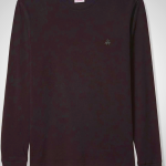 Brooks Brothers Mens Long Sleeve Cotton Crewneck Original Fit Logo T-Shirt