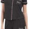 Juicy Couture Women’s Button Down Short Sleeve Shirt and Shorts Pajama Set couture by rojita