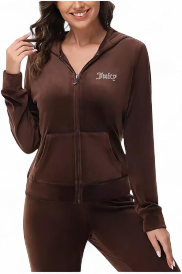 Juicy Couture Women's Bling Velour Hoodie-1