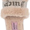 Juicy Couture Women's Plush Faux Fur Slippers – Cozy Open-Toe Slides, Soft Indoor/Outdoor House Shoes-1