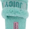Juicy Couture Women's Plush Faux Fur Slippers – Cozy Open-Toe Slides, Soft Indoor/Outdoor House Shoes juicy seafood