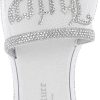 Juicy Couture Women's Slide Sandals - Glitter Bling Open Toe Sparkle Flats - Dressy Summer Casual Footwear juicy made