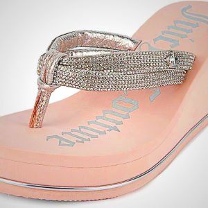 Juicy Couture Wedge Platform Flip Flop: High-Fashion, Soft Beach Sandal, Thong-Style Slide