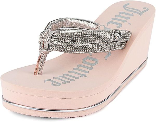 Juicy Couture Wedge Platform Flip Flop: High-Fashion, Soft Beach Sandal, Thong-Style Slide platform openai