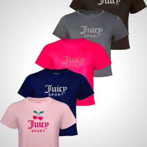 Juicy Couture Women's Cap Sleeve Crop Top Shirts – Athletic Workout, Gym, Yoga & Everyday Activewear (Plus)