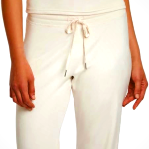 Juicy Couture Women's 2 Piece Velvet Fleece Short Sleeve Shirt and Pants Lounge Sleepwear Set