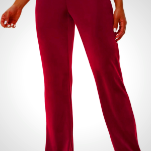 Juicy Couture Womens Rib Waist Velour Pants with Drawcord