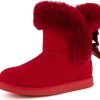 Juicy Couture Women's Slip On Winter Snow Boots Warm & Insulated Fur Lining Comfortable Fashion Booties-0