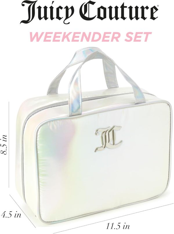 Juicy Couture Iridescent Makeup Bag Cosmetics Organizer Travel Essentials Weekender Iridescent makeup by mario