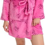 Juicy Couture Women's Super Soft Luxe Plush Shawl Collar Robe speedtest