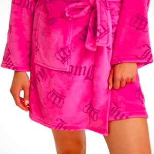 Juicy Couture Women's Super Soft Luxe Plush Shawl Collar Robe