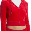 Juicy Couture womens Solid Classic Juicy Hoodie With Back Bling couture pop ups