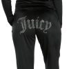 Juicy Couture Women's 2 Piece Velvet Fleece Long Sleeve Scoop Neck Fitted Top and Pants Lounge Sleepwear Set-3