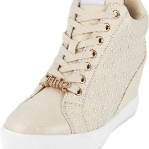 Juicy Couture Women's Platform Wedge Sneakers High-Top Shoes-Journey steam