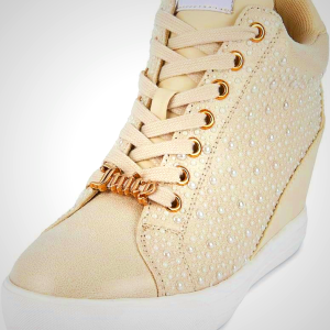 Juicy Couture Women's Platform Wedge Sneakers High-Top Shoes-Journey