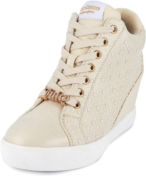 Juicy Couture Women's Platform Wedge Sneakers High-Top Shoes-Journey steam