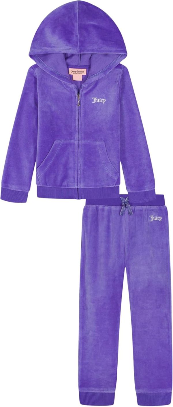 Juicy Couture baby-girls 2 Pc Velour Pant Set juicy