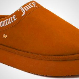 Juicy Couture Women's Cozy Slipper Mule – Plush Indoor Outdoor House Shoe with Memory Foam and Faux Fur Lining