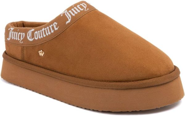 Juicy Couture Women's Cozy Slipper Mule – Plush Indoor Outdoor House Shoe with Memory Foam and Faux Fur Lining-0